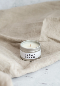 Small Scented Soy Candle, Clean Linen
